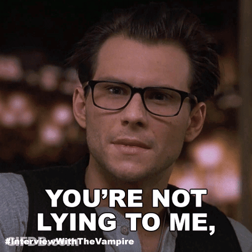 A Picture Of A Man With Glasses And The Caption You 'Re Not Lying To Me GIF