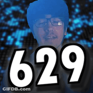 A Picture Of A Man With Glasses And The Number 628 GIF