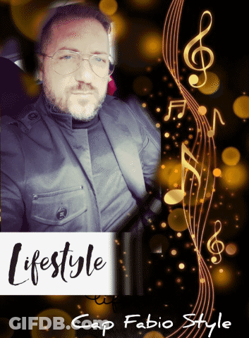 A Picture Of A Man With Glasses And The Word Lifestyle On The Bottom GIF