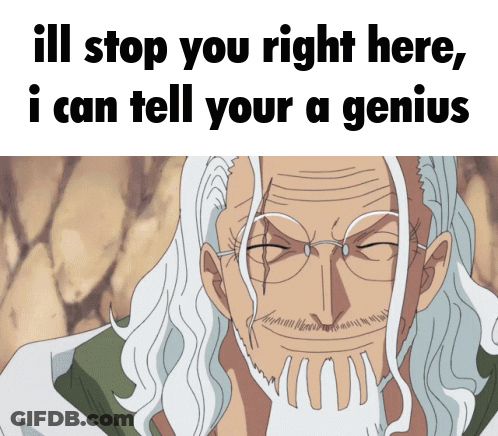 A Picture Of A Man With Glasses And The Words " Ill Stop You Right Here , I Can Tell Your A Genius " GIF