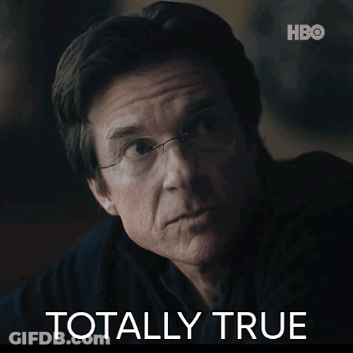 A Picture Of A Man With Glasses And The Words Totally True Below Him GIF