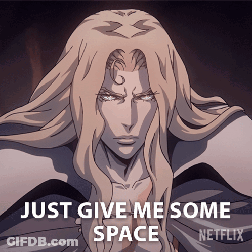 A Picture Of A Man With Long Hair Says Just Give Me Some Space Netflix GIF