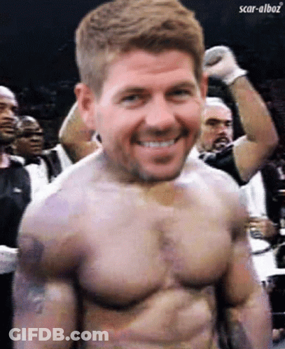 A Picture Of A Man With Scar-Alboz Written In The Corner GIF