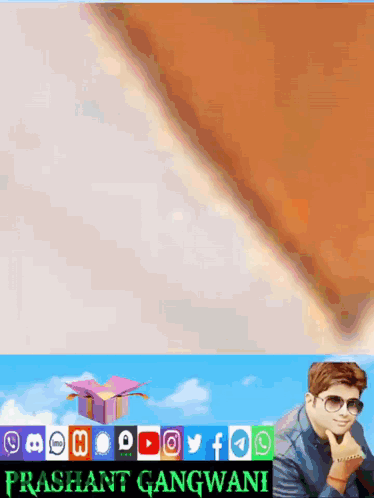 A Picture Of A Man With Sunglasses And The Name Prashant Gangwani GIF