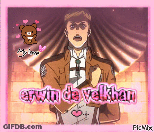 A Picture Of A Man With The Name Erwin De Velkhan On The Bottom GIF