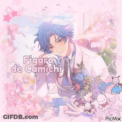 A Picture Of A Man With The Name Figaro De Camichi GIF