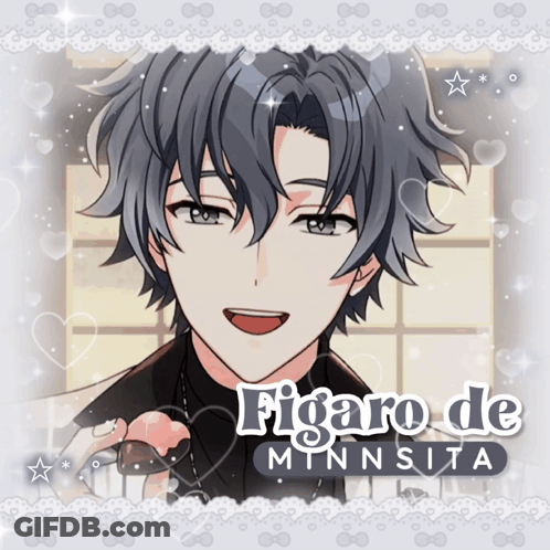 A Picture Of A Man With The Name Figaro De Minnesota On It GIF