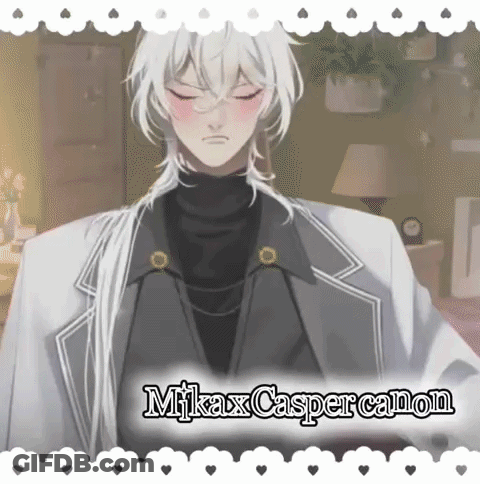 A Picture Of A Man With The Name Mikax Casper Canon On The Bottom GIF