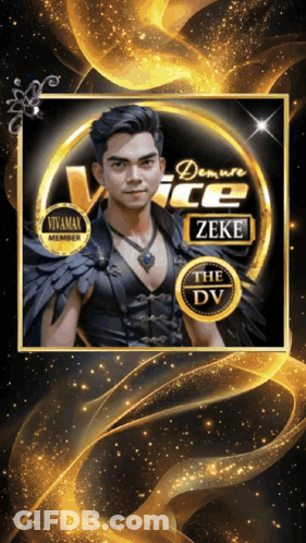 A Picture Of A Man With The Name Zeke On The Bottom Right GIF