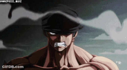 A Picture Of A Man With The Word Onepiece On The Bottom Right GIF