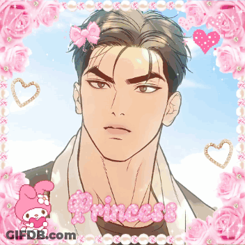 A Picture Of A Man With The Word Princess On The Bottom Right GIF