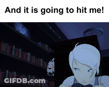A Picture Of A Man With The Words And It Is Going To Hit Me On The Bottom GIF