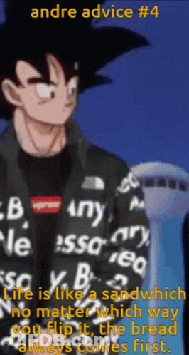 A Picture Of A Man With The Words Andre Advice # 4 On The Top GIF