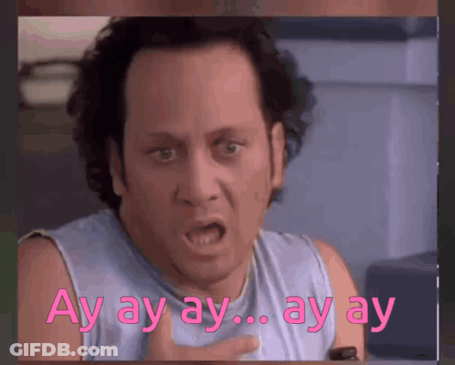A Picture Of A Man With The Words Ay Ay Ay Ay Ay On The Bottom GIF