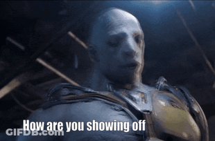 A Picture Of A Man With The Words How Are You Showing Off On It GIF