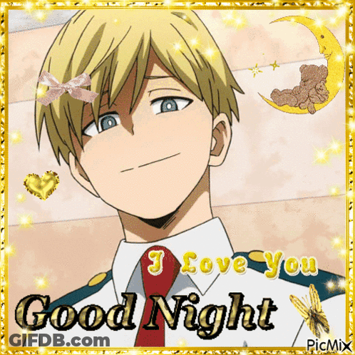 A Picture Of A Man With The Words " I Love You Good Night " GIF