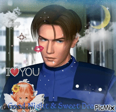 A Picture Of A Man With The Words " I Love You " On It GIF
