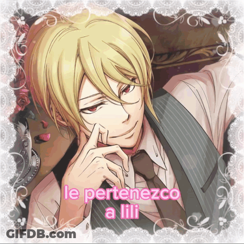 A Picture Of A Man With The Words Le Pertenezco A Lili Written On It GIF