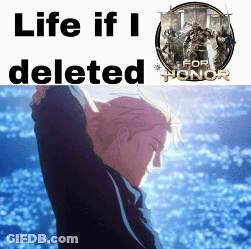 A Picture Of A Man With The Words Life If I Deleted Below Him GIF