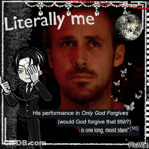 A Picture Of A Man With The Words Literally Me GIF
