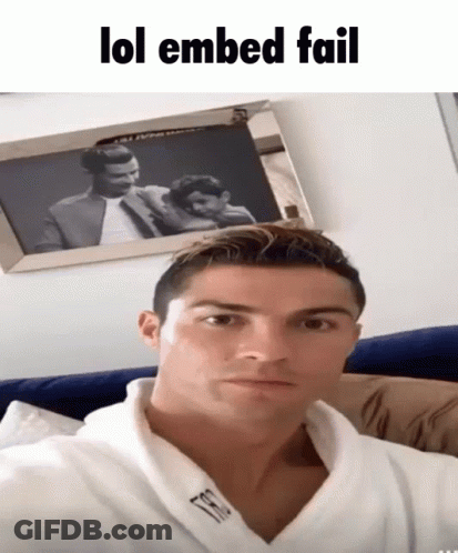 A Picture Of A Man With The Words Lol Embed Fail On The Bottom GIF