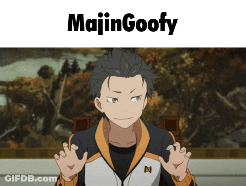A Picture Of A Man With The Words Majingoofy On The Bottom GIF