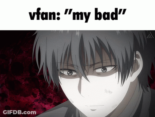 A Picture Of A Man With The Words " My Bad " On Top GIF