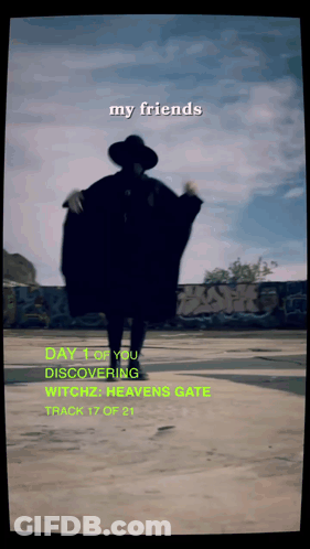 Man With Words My Friends On Top GIF