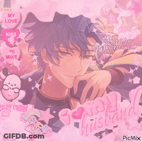A Picture Of A Man With The Words My Love And My Husband Written On It GIF