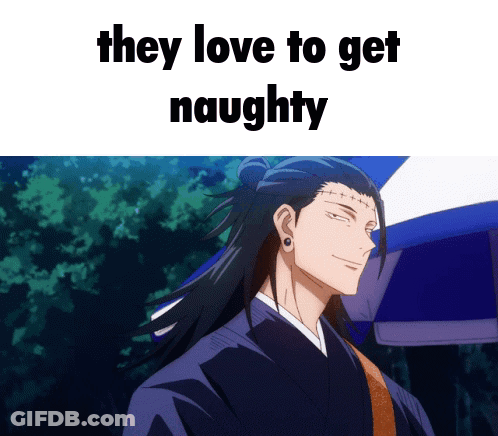 A Picture Of A Man With The Words They Love To Get Naughty On It GIF