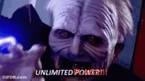 A Picture Of A Man With The Words Unlimited Poags Written On The Bottom GIF