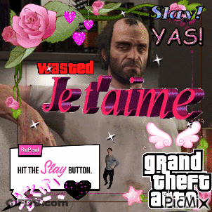 A Picture Of A Man With The Words " Wasted Je T'aime " GIF