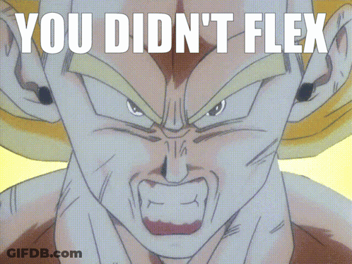 A Picture Of A Man With The Words You Did N't Flex GIF