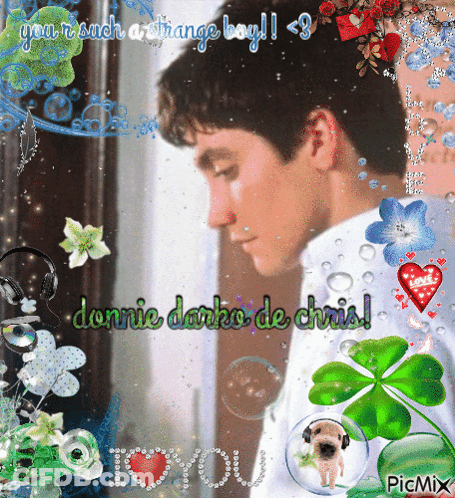 A Picture Of A Man With The Words You 'Re Such A Strange Boy GIF