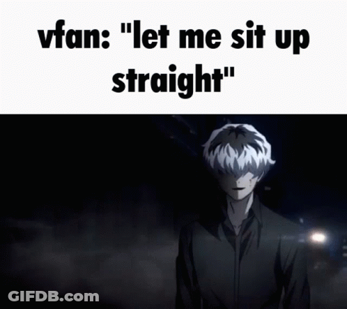 A Picture Of A Man With White Hair And The Words " Let Me Sit Up Straight " GIF