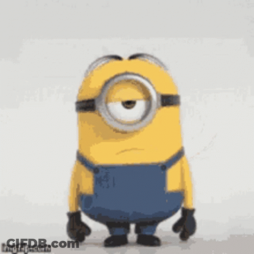 A Picture Of A Minion That Says Hippie On It GIF