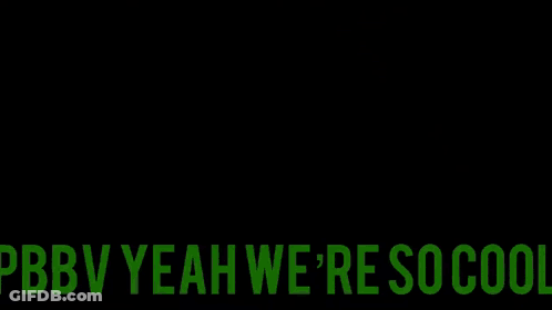 A Picture Of A Monkey With Red Eyes And The Words Pbbv Yeah We 'Re So Cool GIF
