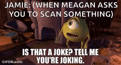 A Picture Of A Monster From Monsters Inc Says Jamie GIF