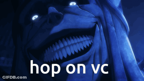 A Picture Of A Monster With The Words Hop On Vc Above It GIF