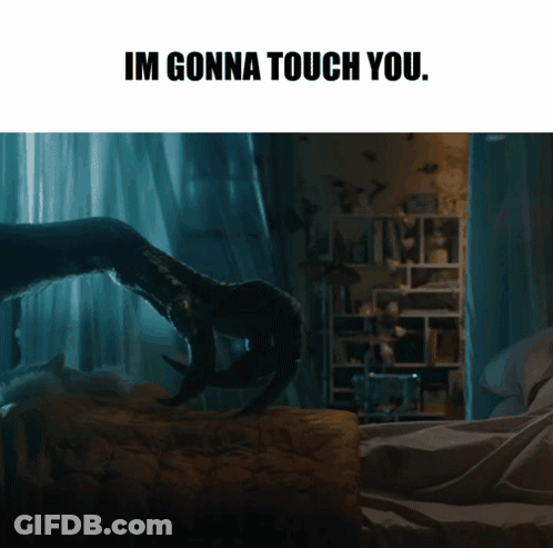 A Picture Of A Monster With The Words Im Gonna Touch You On The Bottom GIF