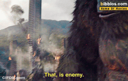 A Picture Of A Monster With The Words That Is Enemy On It GIF