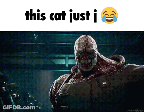 A Picture Of A Monster With The Words " This Cat Just I " Below It GIF