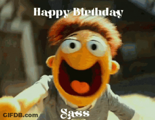 A Picture Of A Muppet Saying Happy Birthday GIF
