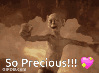 A Picture Of A Naked Gollum With The Words So Precious !!! Below Him GIF