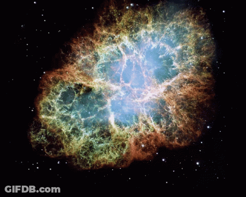 Nebula With Blue And Orange Center GIF