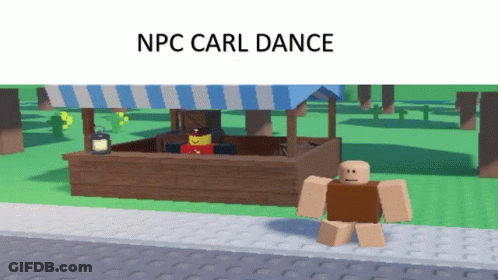A Picture Of A Npc Carl Dance In A Game GIF
