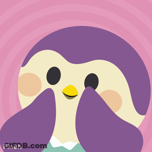 A Picture Of A Penguin With The Words Wowwww Written On It GIF