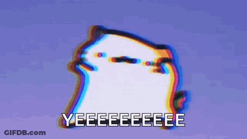 A Picture Of A Penguin With The Words Yeeeeeeeeee On It GIF