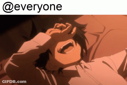 A Picture Of A Person Covering Their Face With Their Hand And The Words Everyone Below It GIF