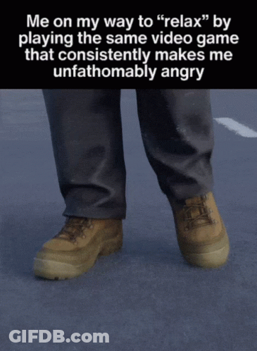 A Picture Of A Person 'S Legs With The Caption " Me On My Way To " Relax " GIF